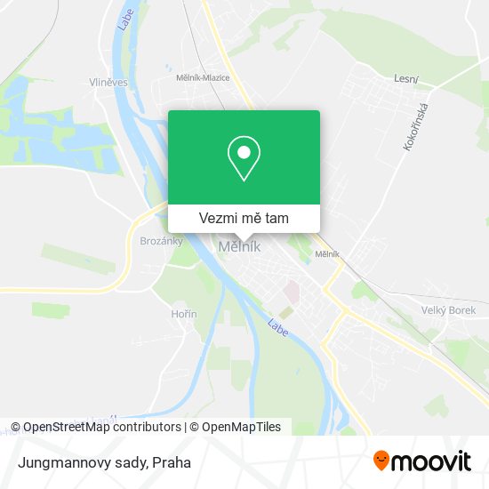 Jungmannovy sady mapa