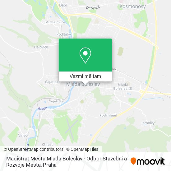 Magistrat Mesta Mlada Boleslav - Odbor Stavebni a Rozvoje Mesta mapa