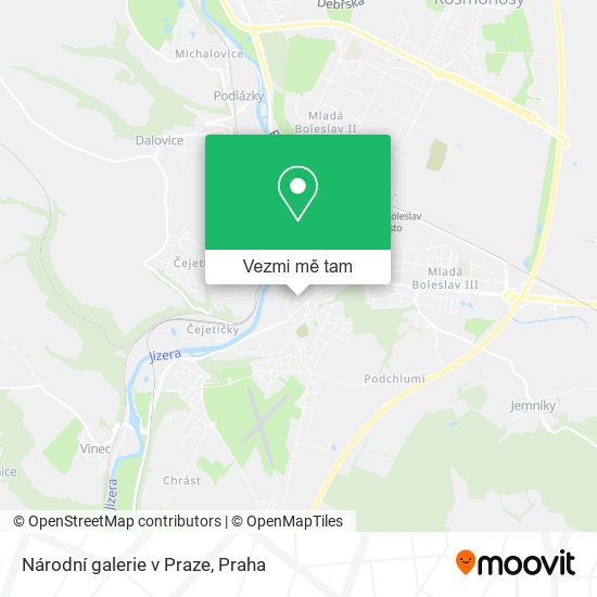 Národní galerie v Praze mapa