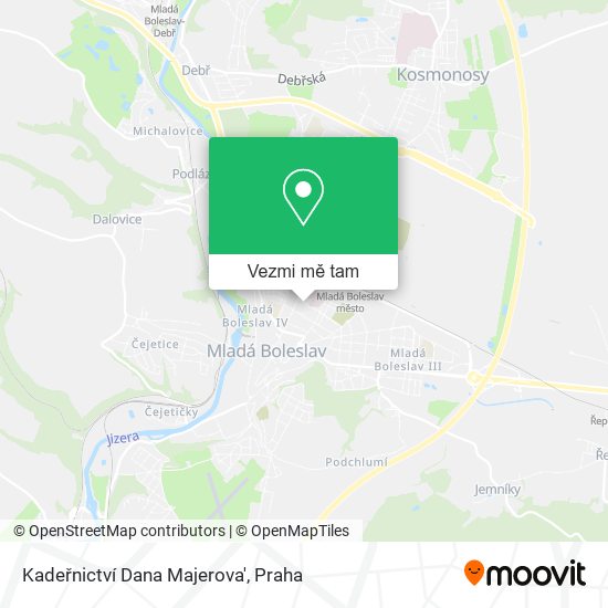 Kadeřnictví Dana Majerova' mapa