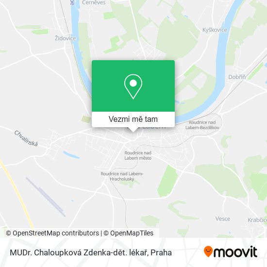 MUDr. Chaloupková Zdenka-dět. lékař mapa