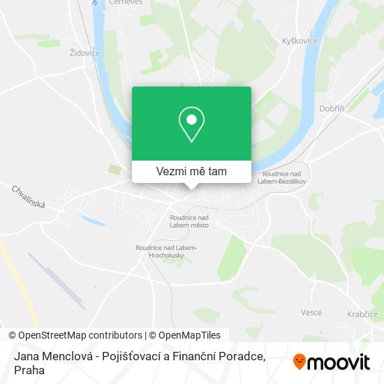 Jana Menclová - Pojišťovací a Finanční Poradce mapa