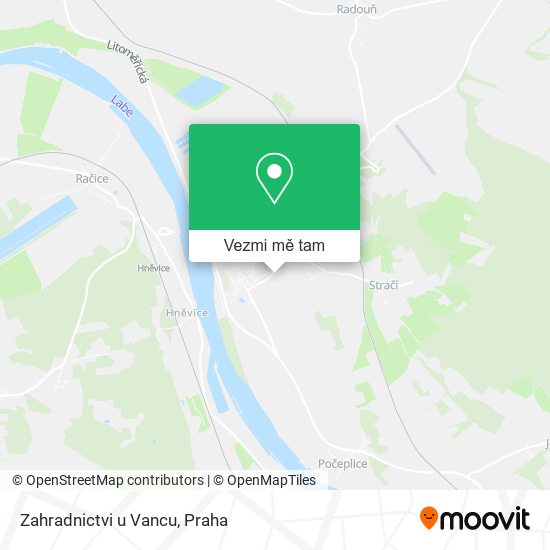 Zahradnictvi u Vancu mapa