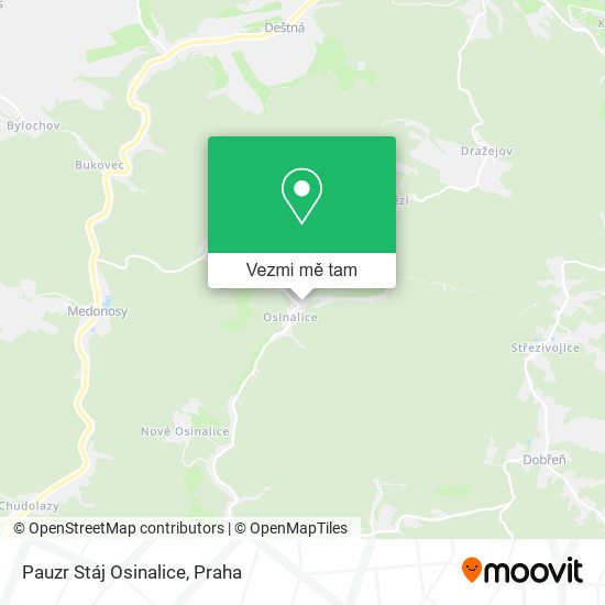 Pauzr Stáj Osinalice mapa