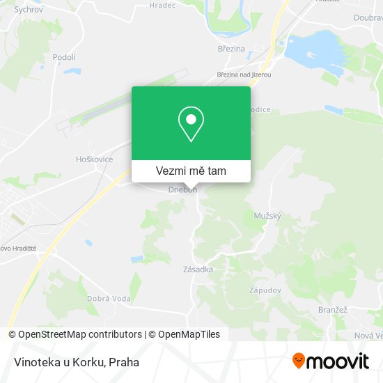 Vinoteka u Korku mapa