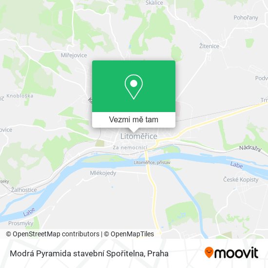 Modrá Pyramida stavební Spořitelna mapa