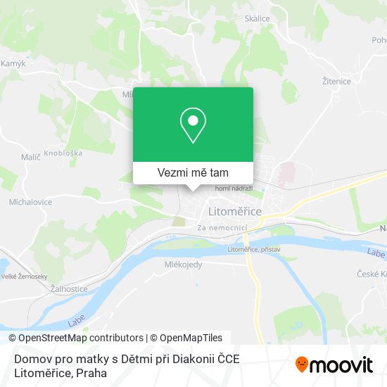 Domov pro matky s Dětmi při Diakonii ČCE Litoměřice mapa