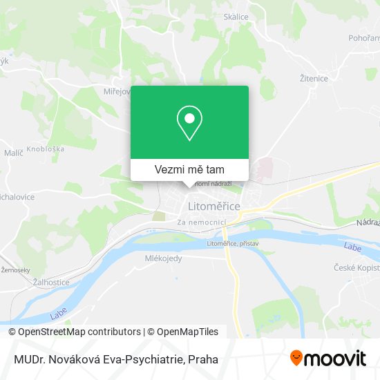 MUDr. Nováková Eva-Psychiatrie mapa
