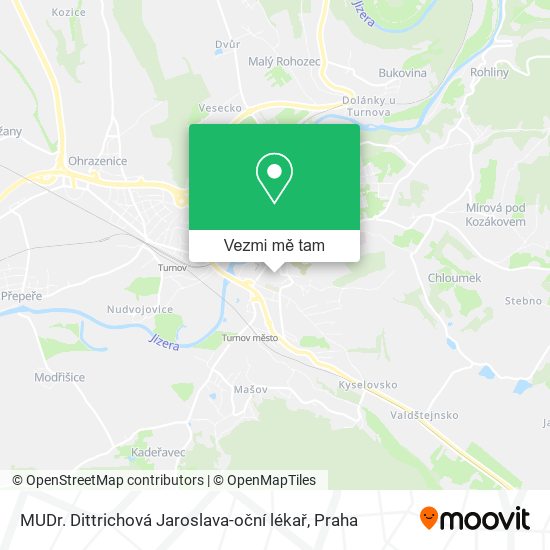 MUDr. Dittrichová Jaroslava-oční lékař mapa