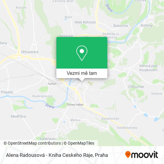 Alena Radousová - Kniha Ceského Ráje mapa