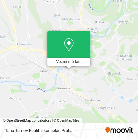 Tana Turnov Realitní kancelář mapa