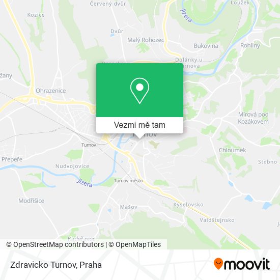 Zdravicko Turnov mapa