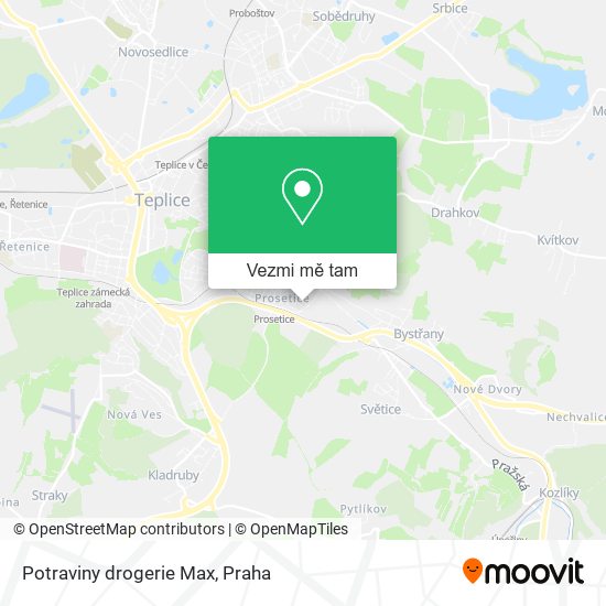 Potraviny drogerie Max mapa