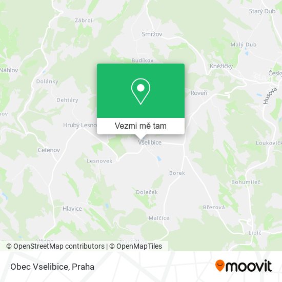 Obec Vselibice mapa