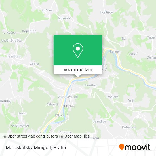 Maloskalský Minigolf mapa