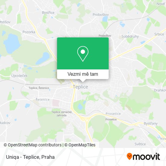 Uniqa - Teplice mapa