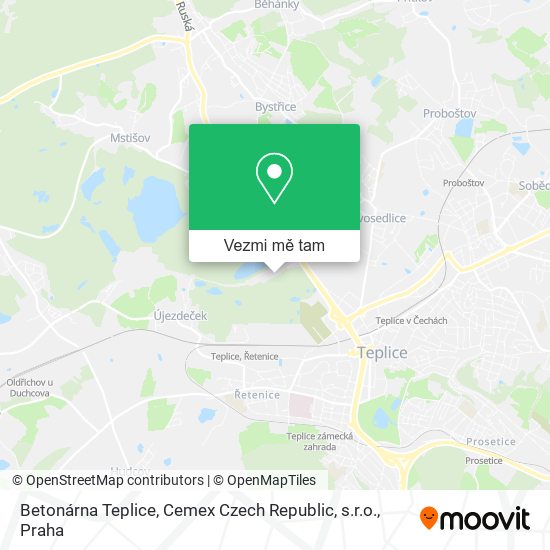 Betonárna Teplice, Cemex Czech Republic, s.r.o. mapa