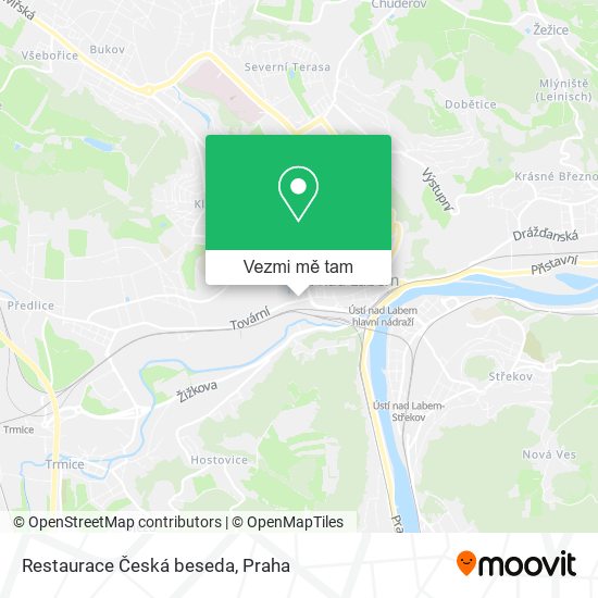 Restaurace Česká beseda mapa