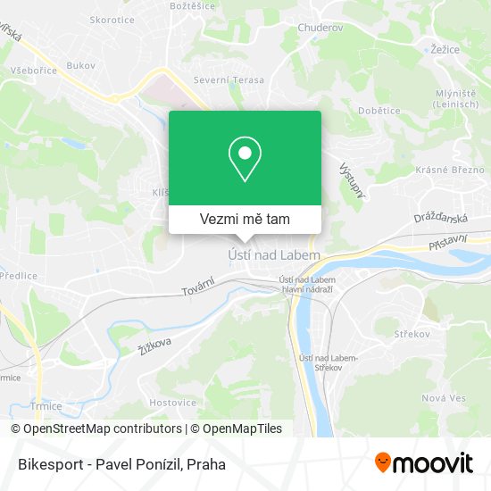 Bikesport - Pavel Ponízil mapa