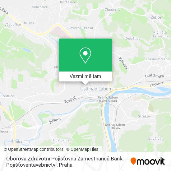 Oborová Zdravotní Pojišťovna Zaměstnanců Bank, Pojišťoventavebnictví mapa