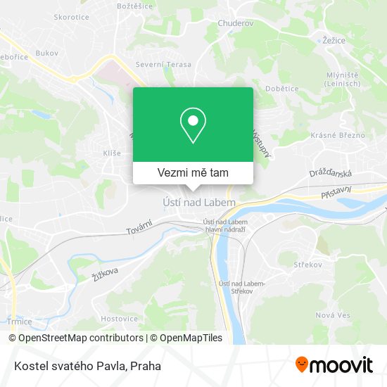 Kostel svatého Pavla mapa