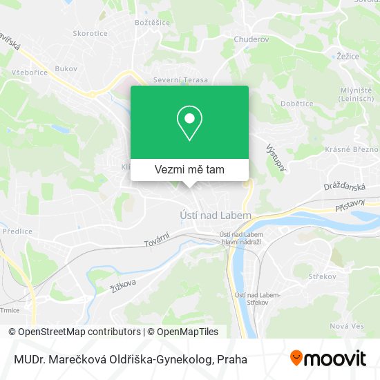MUDr. Marečková Oldřiška-Gynekolog mapa