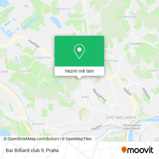 Bar Billiard club 9 mapa