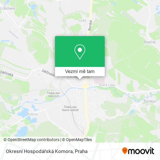 Okresní Hospodářská Komora mapa