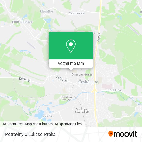 Potraviny U Lukase mapa