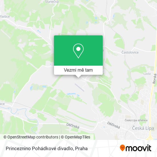 Princeznino Pohádkové divadlo mapa