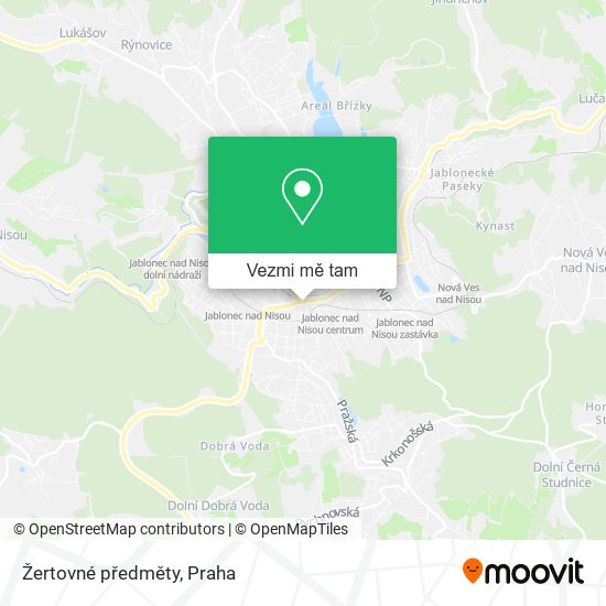 Žertovné předměty mapa