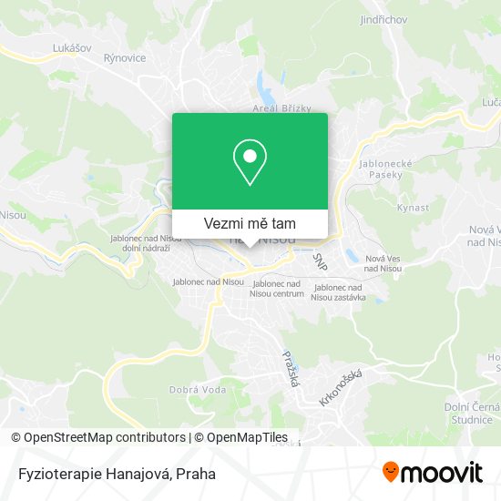 Fyzioterapie Hanajová mapa