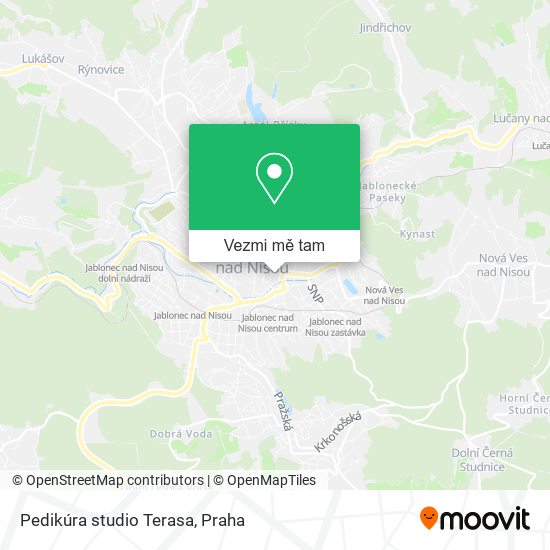 Pedikúra studio Terasa mapa