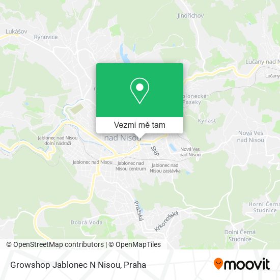 Growshop Jablonec N Nisou mapa