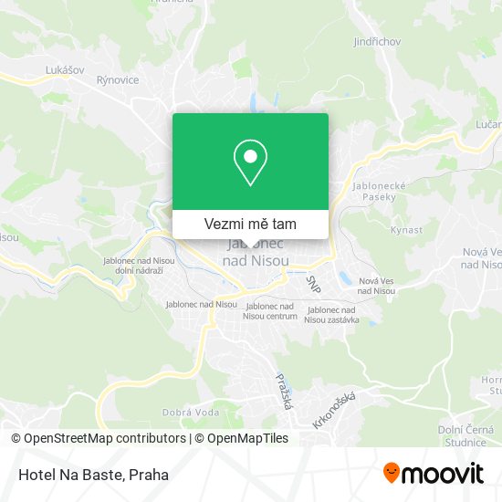 Hotel Na Baste mapa