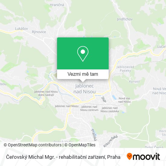 Čeřovský Michal Mgr. - rehabilitační zařízení mapa