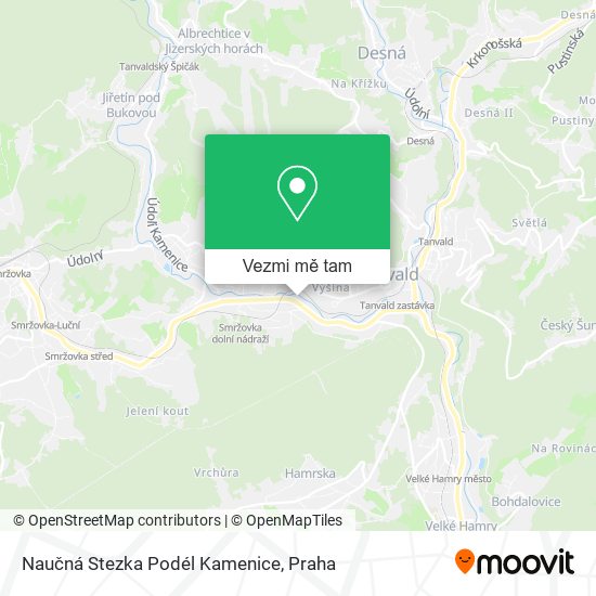 Naučná Stezka Podél Kamenice mapa