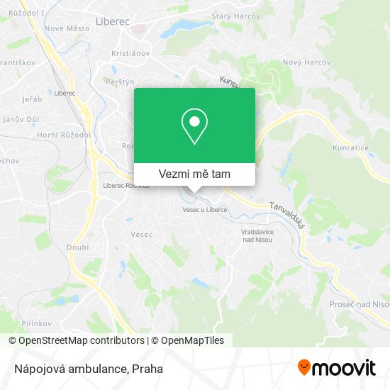 Nápojová ambulance mapa