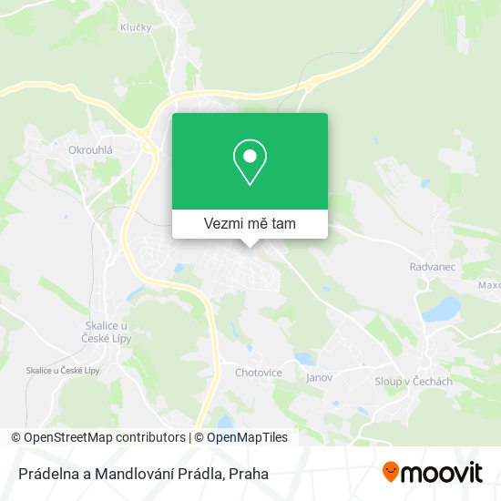 Prádelna a Mandlování Prádla mapa