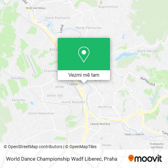 World Dance Championship Wadf Liberec mapa