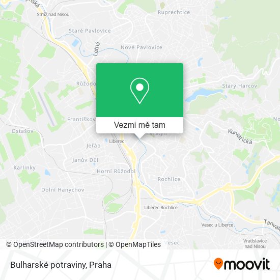 Bulharské potraviny mapa