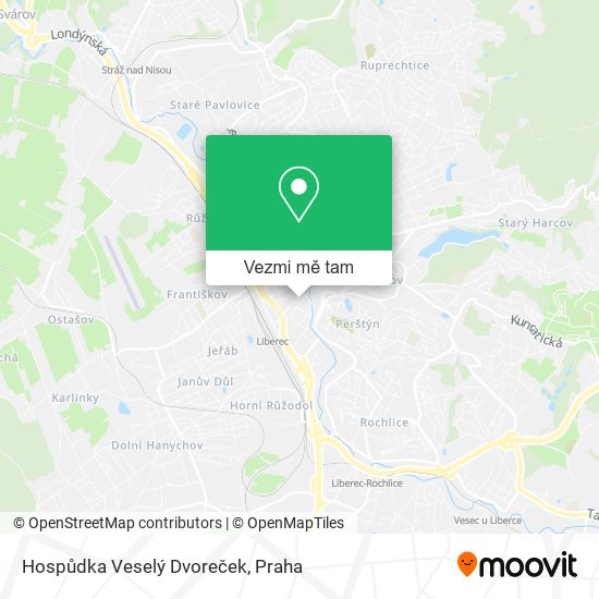 Hospůdka Veselý Dvoreček mapa