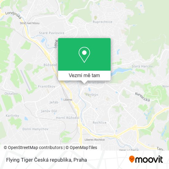 Flying Tiger Česká republika mapa
