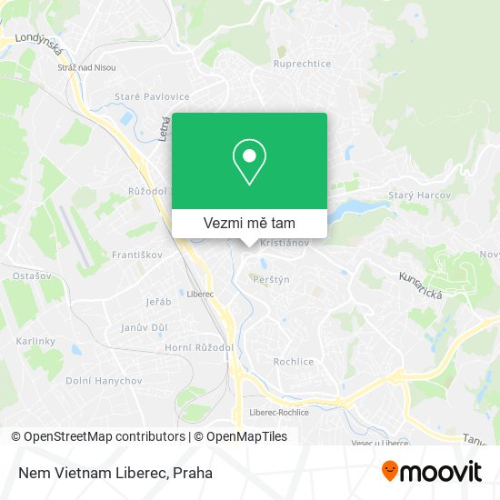 Nem Vietnam Liberec mapa