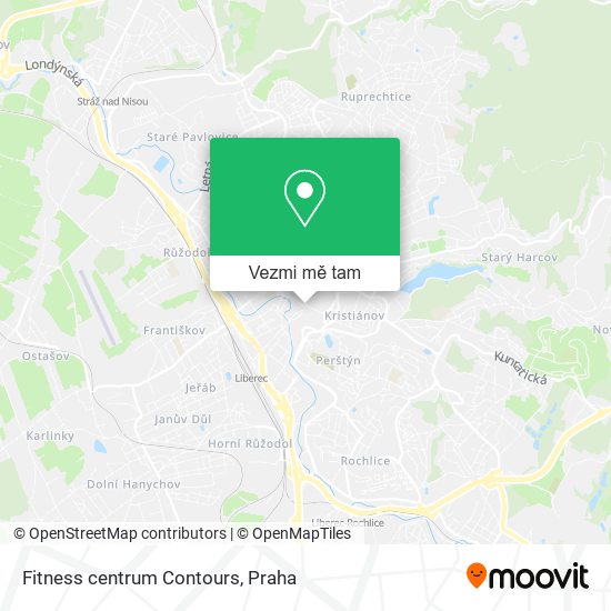 Fitness centrum Contours mapa