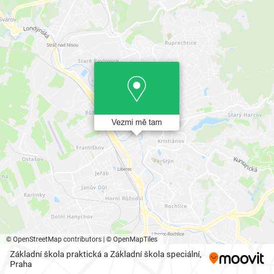 Základní škola praktická a Základní škola speciální mapa