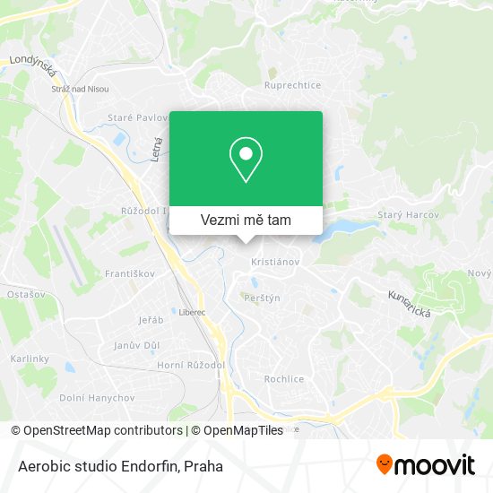 Aerobic studio Endorfin mapa