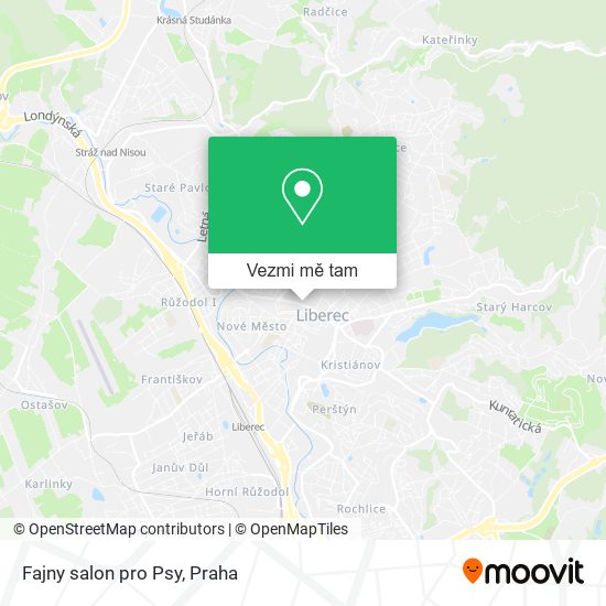 Fajny salon pro Psy mapa