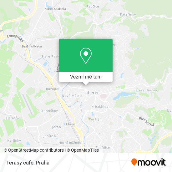 Terasy café mapa
