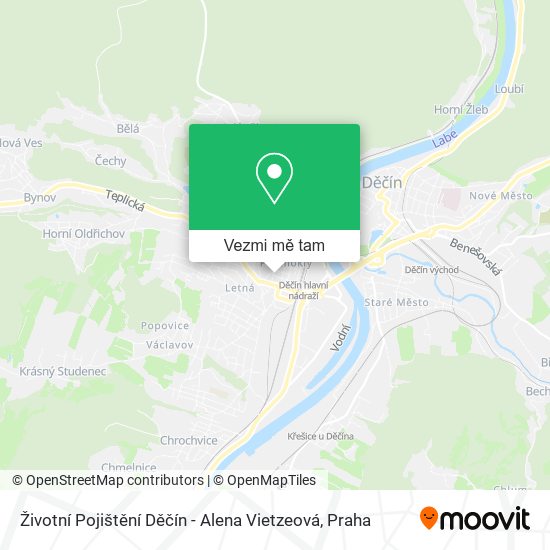 Životní Pojištění Děčín - Alena Vietzeová mapa